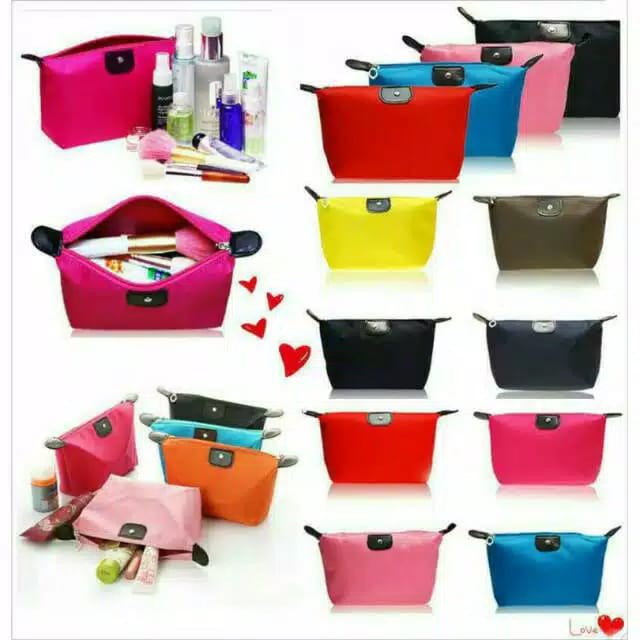 ~ PIYOSHI08 ~ Tas Pouch Wanita Travel Serbaguna Kosmetik Alat Make up Polos Murah AF22