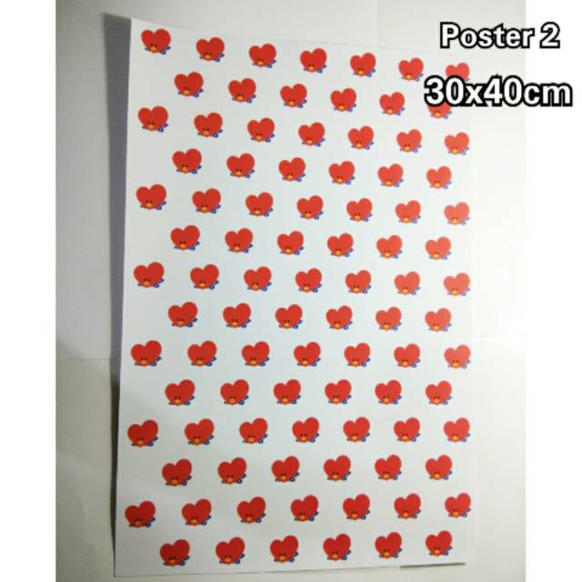 Jual Kertas Kado BTS Gift Paper BT21 Tata Cooky buy 1 free 2 Stickers