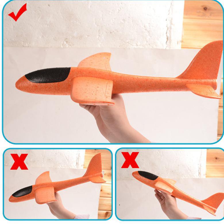 GOROCK Mainan Pesawat DIY Hand Throw Foam Aeroplane Flying Glider Planes - TY0310 Mix Color Gr