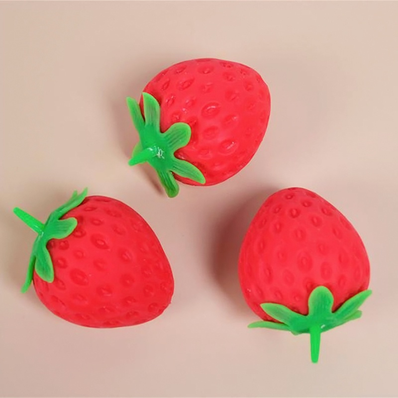 Mary Squishy Mainan Strawberry Untuk Bermain UV Printing Sensory Fidget Vent Novelty Stress Relief Prank Gag Anak Dewasa Fa