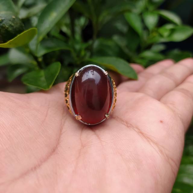 Cincin getah katilayu amber merah (N)