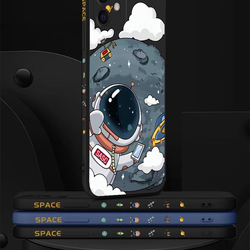 Case Motif Garis Astronot Untuk iPhone 11 Pro MAX 12 Pro MAX 13 Pro MAX X XS MAX XR 6 6s 7 plus 8 plus Se2