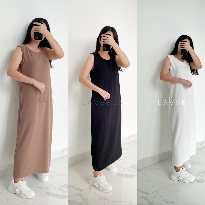 CASA KOREAN DRESS PEACH // WHITE // BLACK LAVVELA