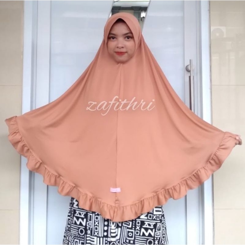 Jilbab Jersey Jumbo Rempel Umroh Haji