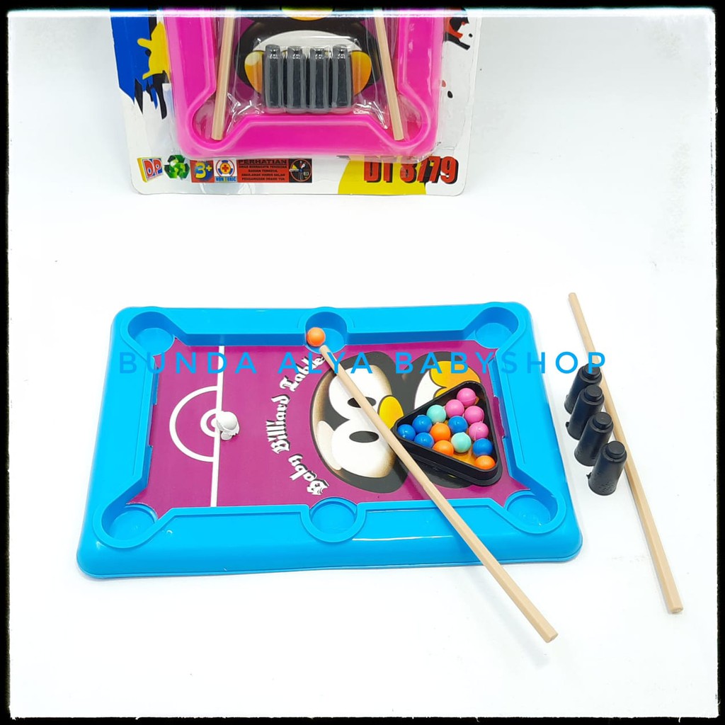 Set Mainan Anak Billiard Table Mini Kids- Mainan Papan Billiard Bola Billiard Game For Kids Untuk 4+