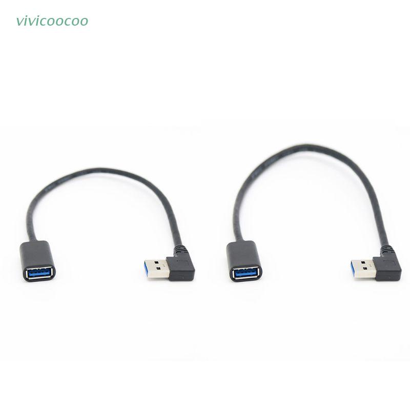 VIVI   90 Degree Right Angle Super Speed USB 3.0 Male to Female Extension Cable Cord Adapter 30CM/60CM