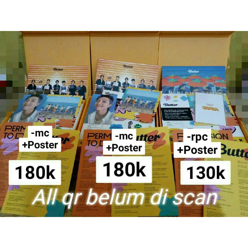 PHOTOCARD LUCKY DRAW BUTTER, PHOTOCARD ALBUM BUTTER, ALBUM ONLY BUTTER, DAN ALBUM BUTTER SEALED