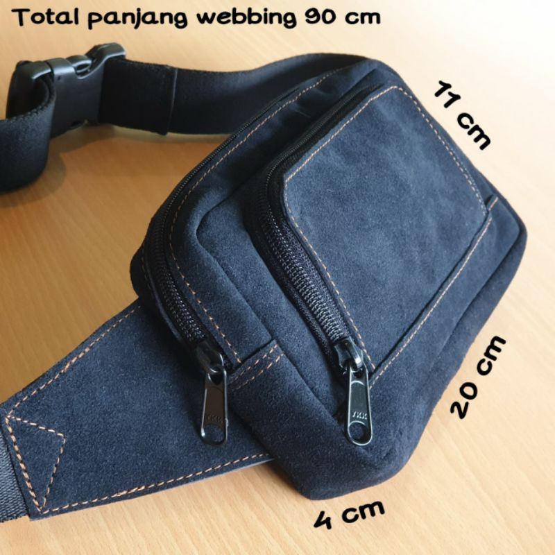 waist bag tas pinggang kulit asli