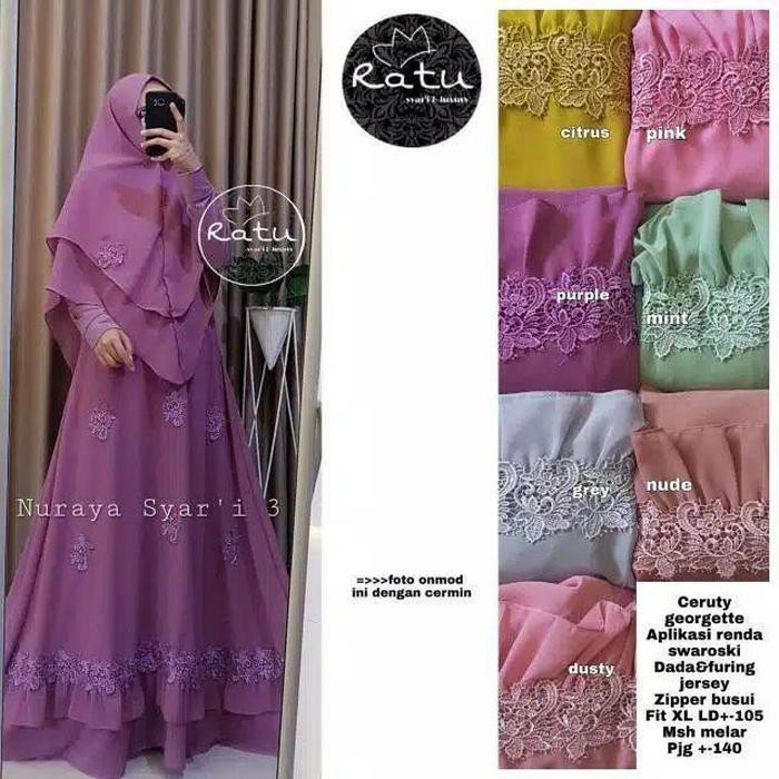 RESELLER HARGA SENDIRI SET GAMIS NURAYA 2 SYARI RATUHIJAB CERUTY SETELAN BAJU WANITA NON BUSUI new