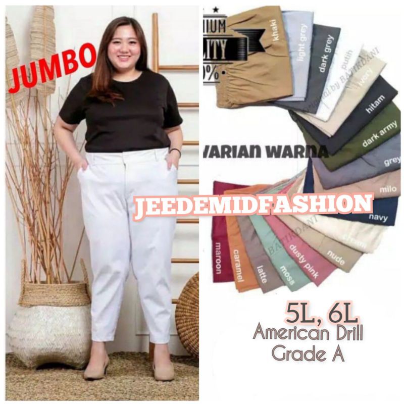 BAGGY PANTS SUPER JUMBO 5L 6L CELANA BAHAN MURAH