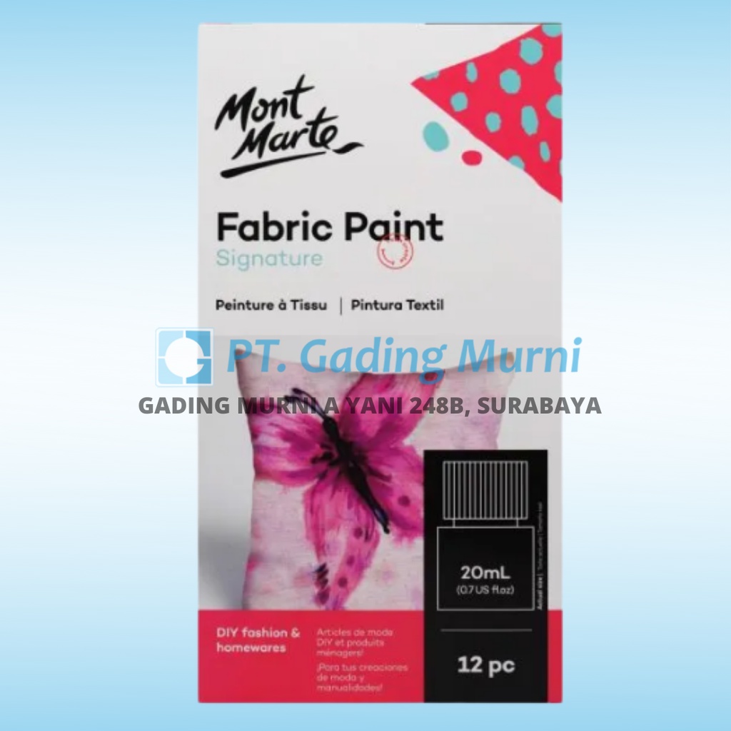 

MONT MARTE FABRIC PAINT SIGNATURE 12PC 20ML