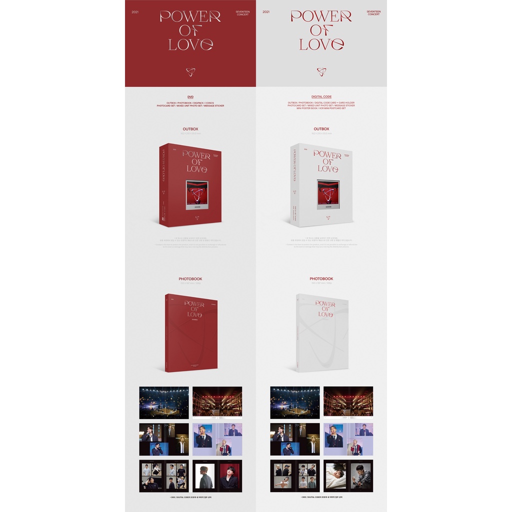 2nd Batch) SEVENTEEN - POWER OF LOVE 2021 Concert DVD, Digital Code