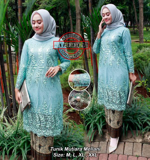 Set tulle mutiara mellani &amp; rok plisket