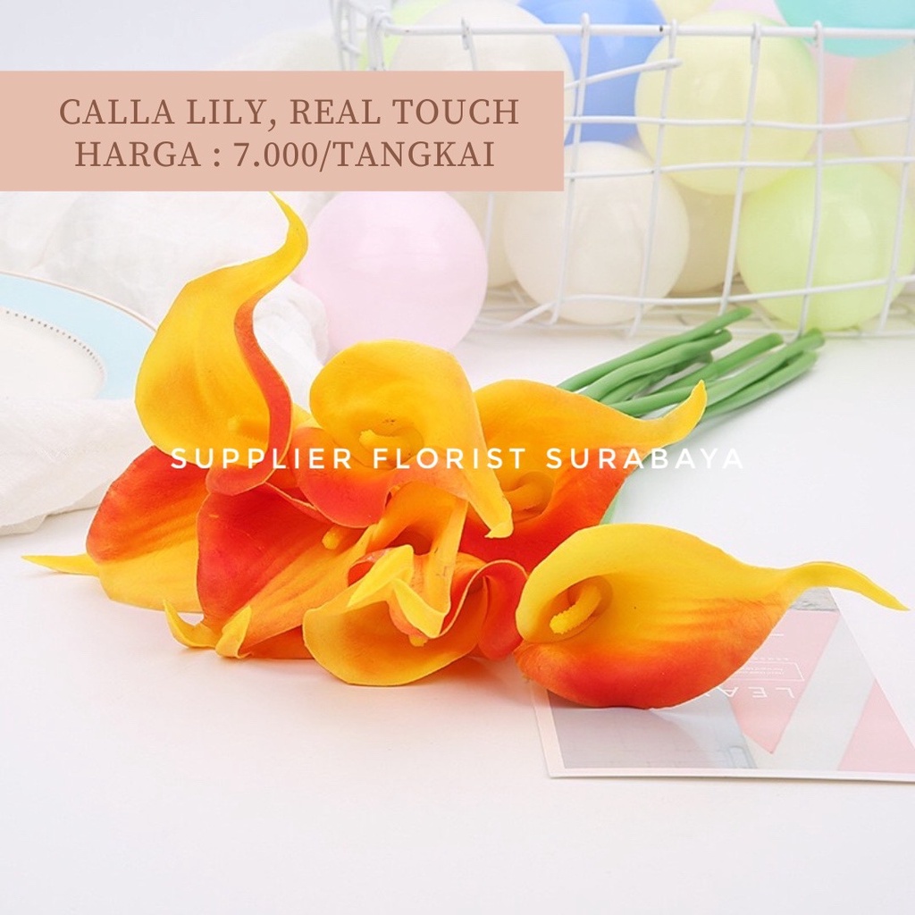 CALLA LILY CALLALILY REAL TOUCH BAHAN LATEX FOAM SUPER PREMIUM QUALITY BUNGA PALSU CALALILY ARTIFICIAL FLOWER