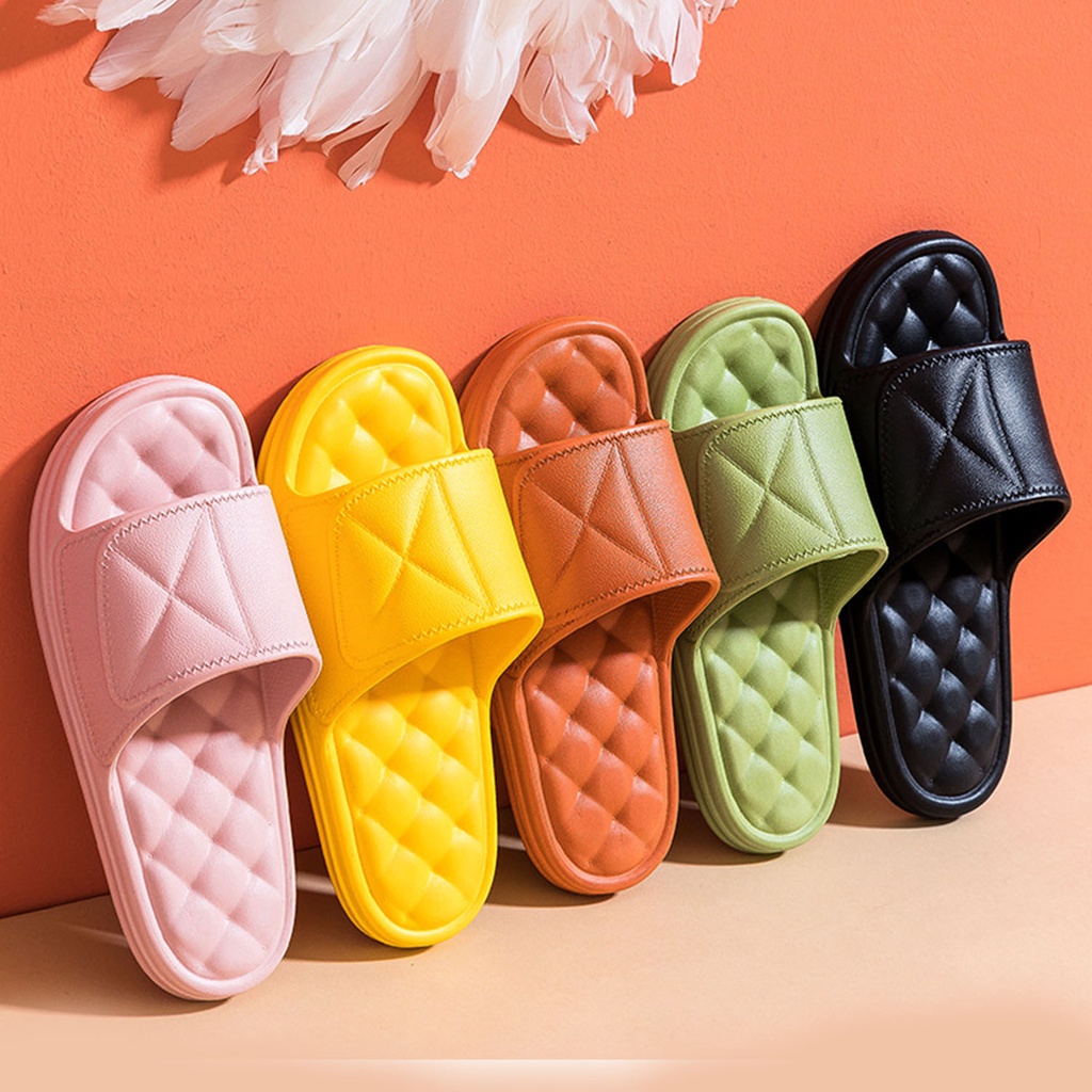 ☀CAMILO☀ Sandal Rumah Berkualitas Sandal Kamar Mandi Berbahan Empuk Sandal Karet Wanita Pria Couple  SD03