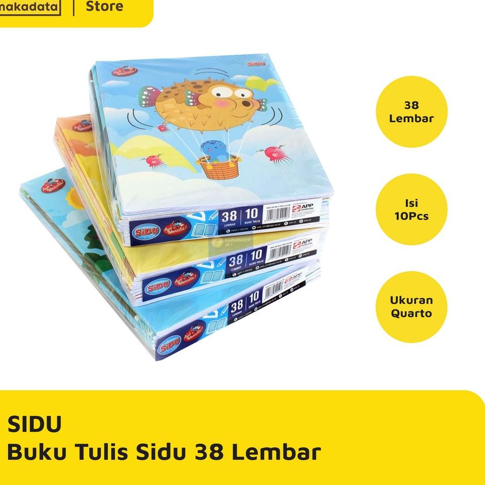 

タ BUKU TULIS SIDU 38 LEMBAR 10 PCS / PACK MURAH ●