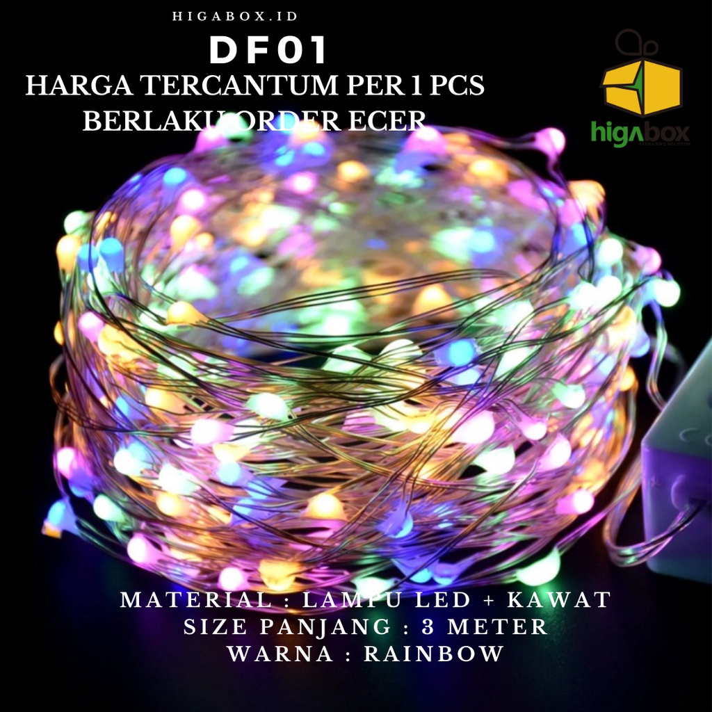 Jual Lampu Kawat Led String Fairy Light Rainbow Rgb Lampu Kawat Tumblr Meter Df Shopee