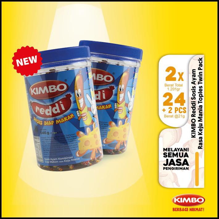 

Kimbo Reddi Sosis Ayam Rasa Keju Mania Toples Twin Pack