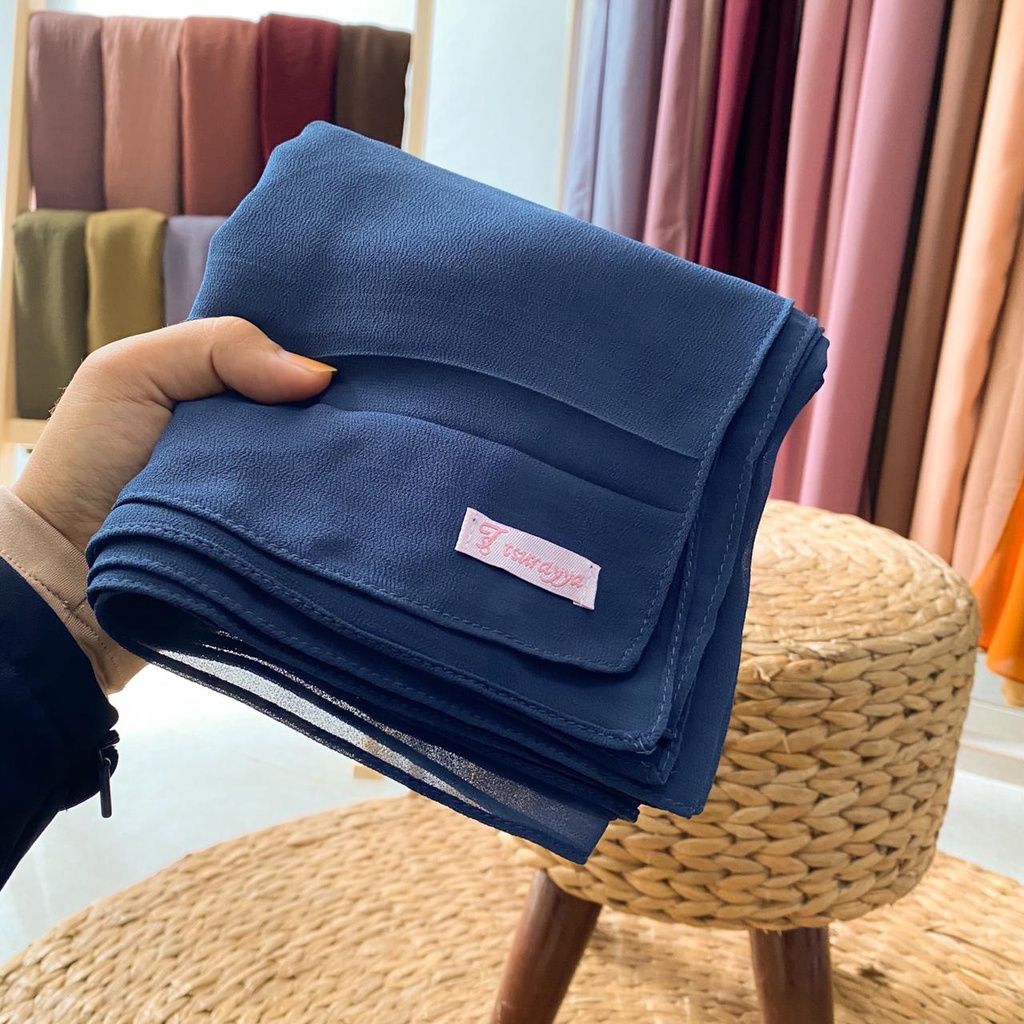 (PART 1)PASHMINA 200x75 SET CADAR/PASHMINA CERUTI SYARI/PASHMINA JUMBO-medium navy