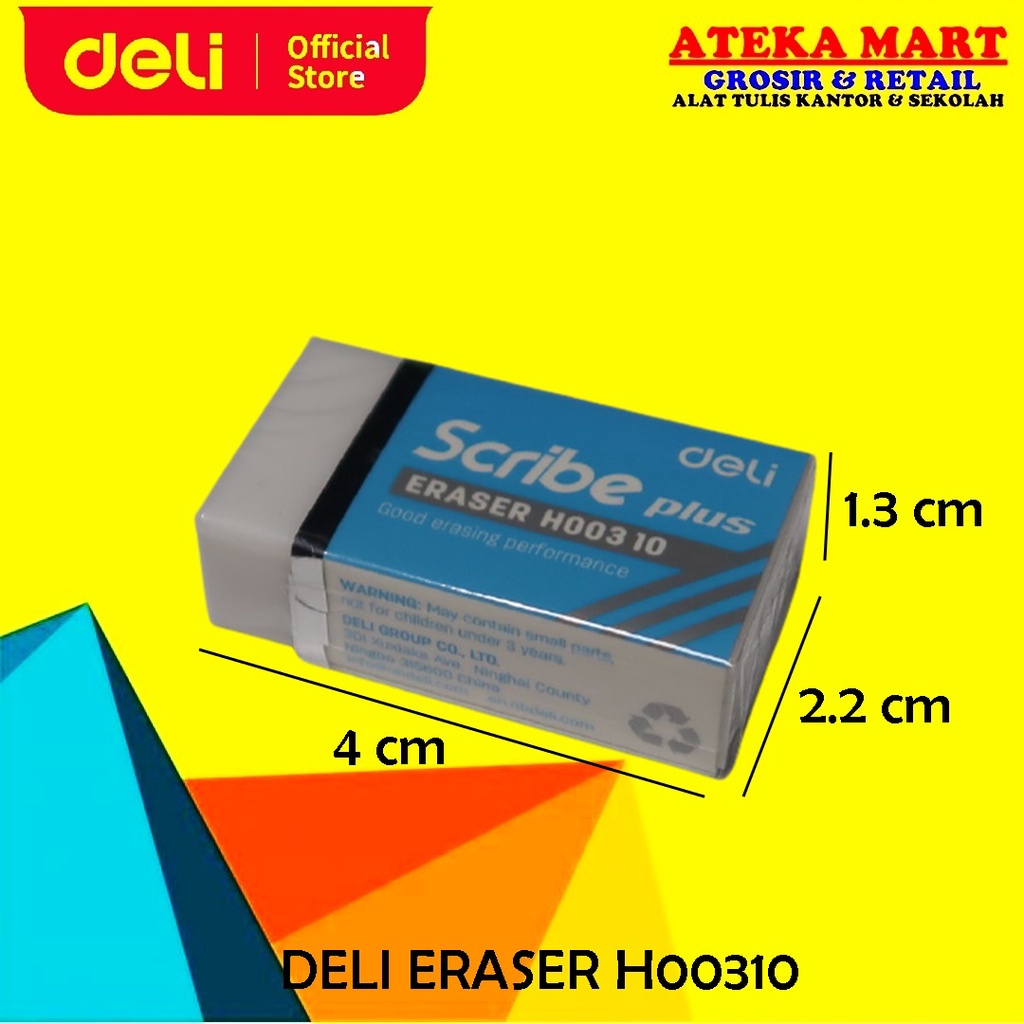 

[PCS] DELI ERASER H00310 PENGHAPUS PENSIL