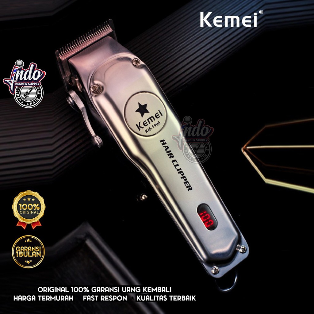 ORIGINAL KEMEI KM 1996 PROFESSIONAL BARBER ALAT CUKUR MESIN CUKUR