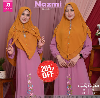 Hijab Syar'i Nazmi - Mustard