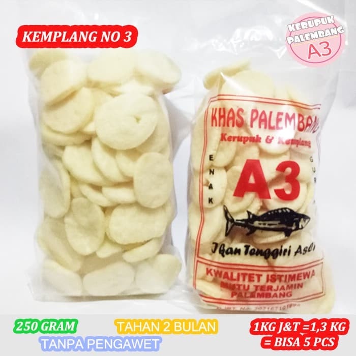 

TERLARIS KEMPLANG KUALITAS NO 3 IKAN TENGGIRI KERUPUK MURAH KHAS PALEMBANG 250G