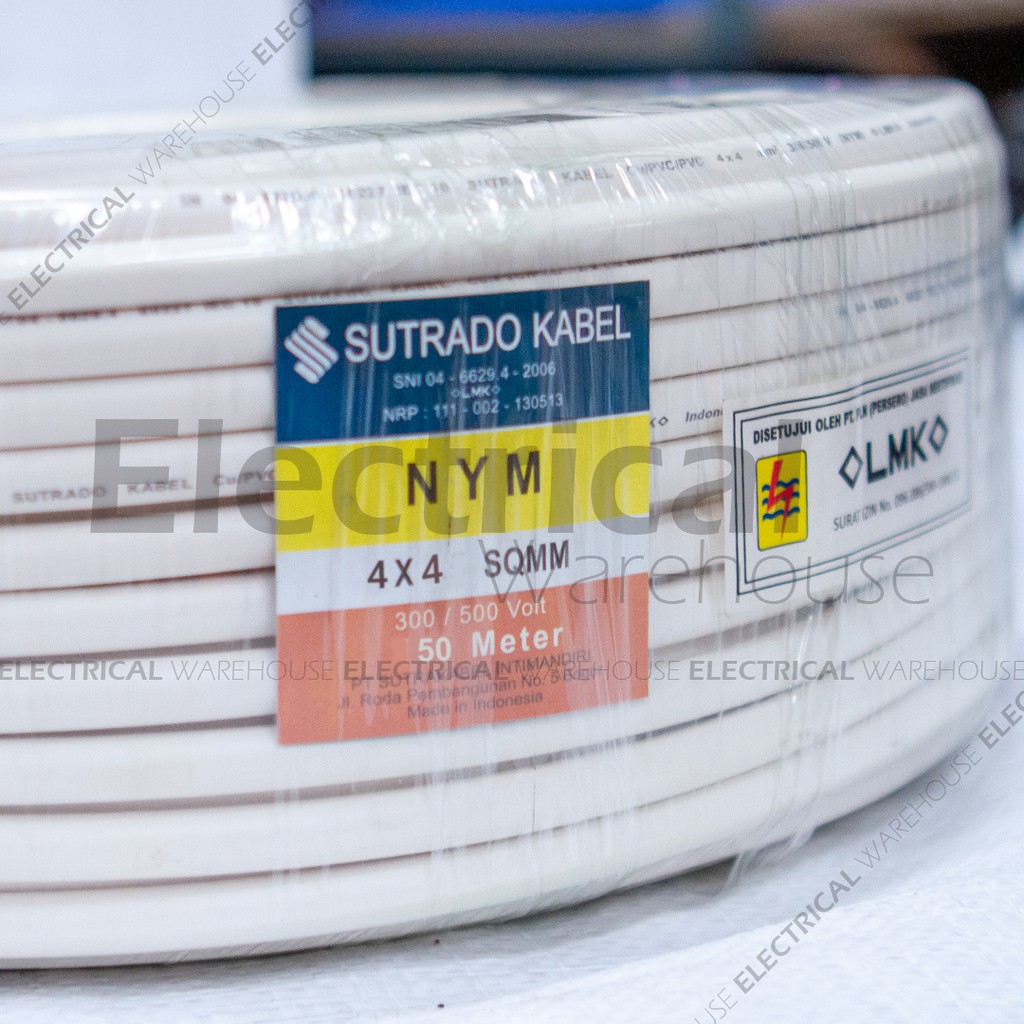 Kabel Listrik NYM 4x4mm2 SUTRADO 50 Meter ( 4x4mm 4x4 4 x 4mm 4x4 50M )