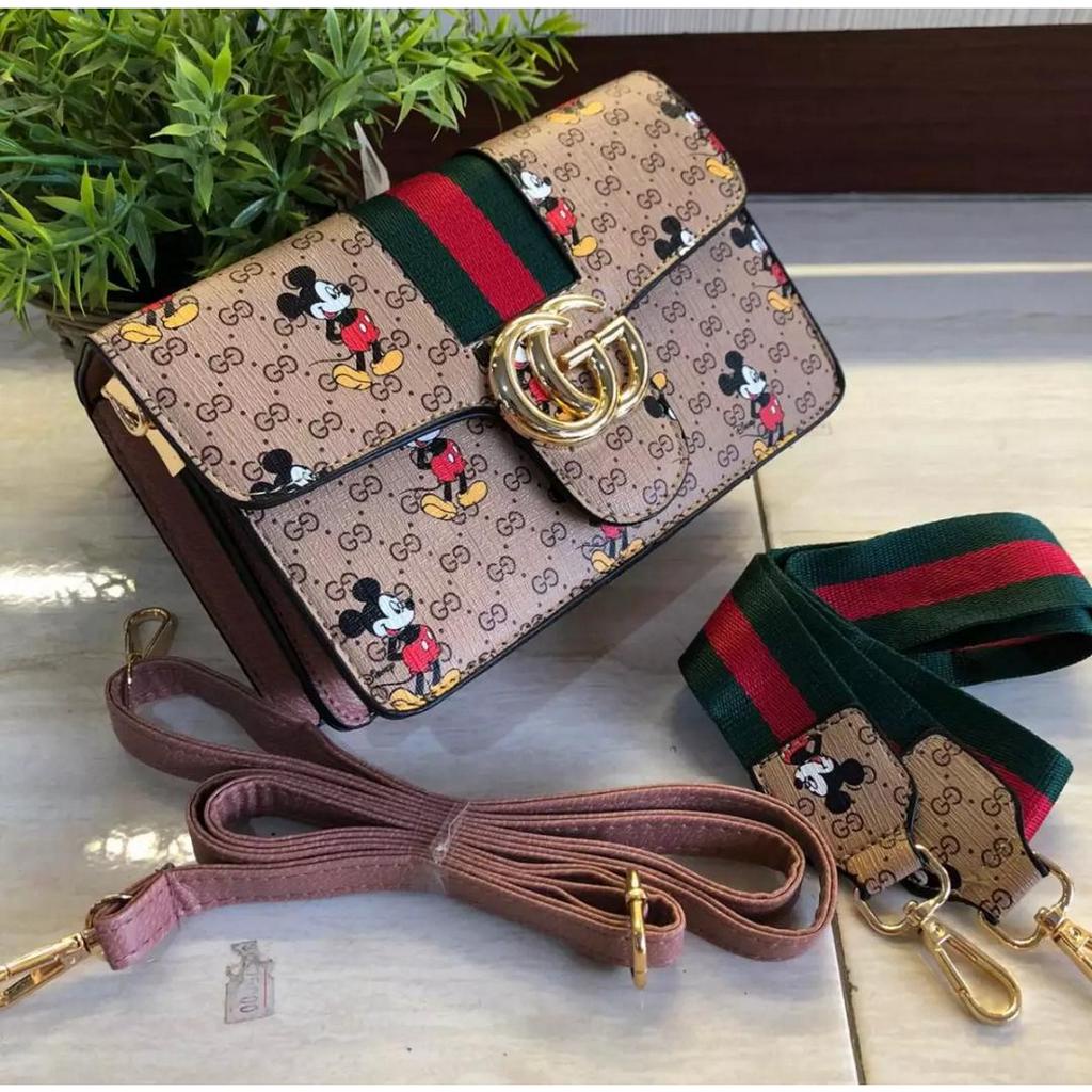 tas slempang wanita 2 ruang tali 2IN1 micky