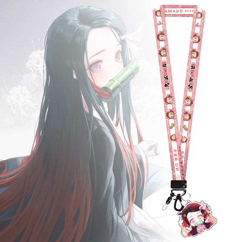 Lanyard Leher Bahan Akrilik Motif Anime Demon Slayer Kimetsu No Yaiba