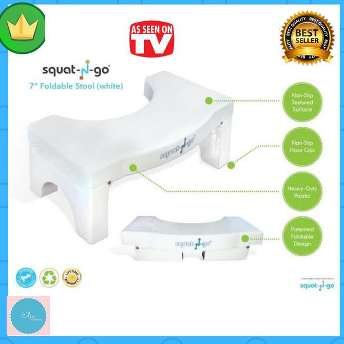 Alat Lancar Bab Foldable Toilet Stool Bangku Kursi Wc Duduk Lansia