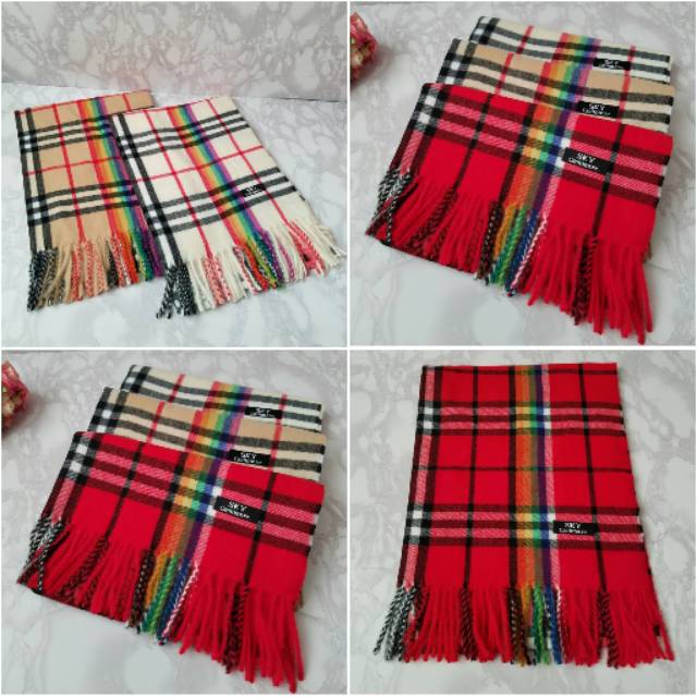 SYAL IMPORT MOTIF KOTAK HIGH QUALITY FASHION SYAL