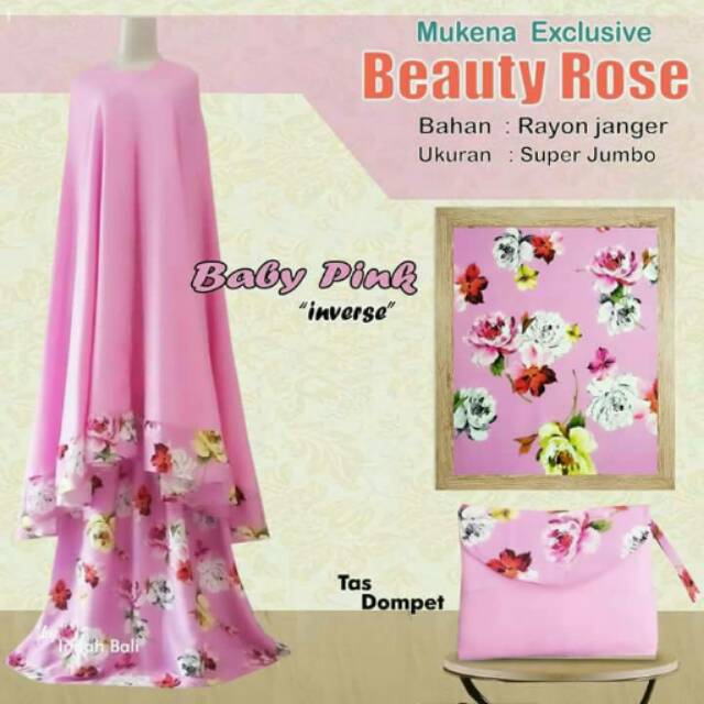 mukena katun beauty rose
