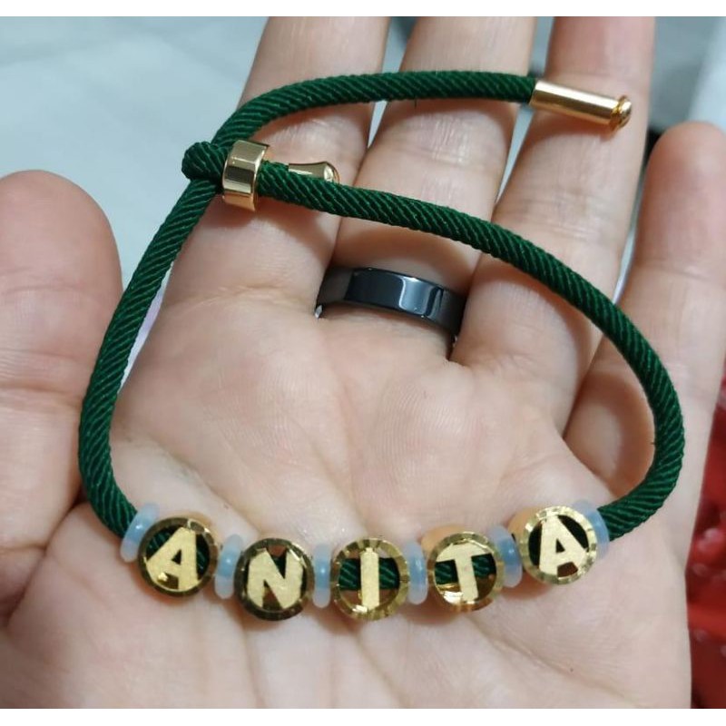 Gelang Huruf Alpabet. EMAS kadar 375%.model