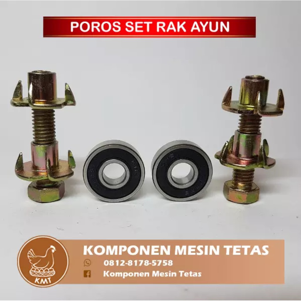 Pemutar Rak Telur Mesin Tetas Otomatis dengan Poros Bearing