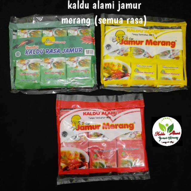 

Kaldu alami jamur merang kemasan 3gr (semua rasa)