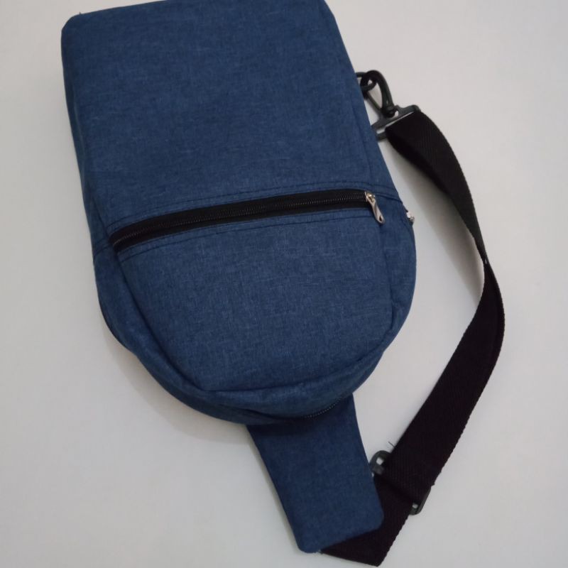 tas selempang mini pria bahan denim / tas pria / tas denim pria