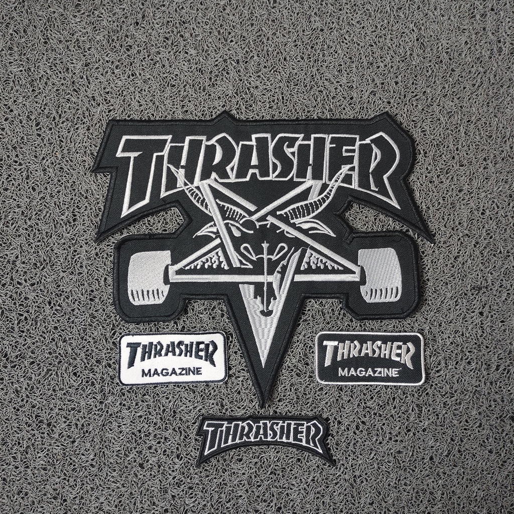 Backpatch Punggung Patch Bordir Jumbo Thrasher Satu Paket Cocok di aplikasi kan ke outfit