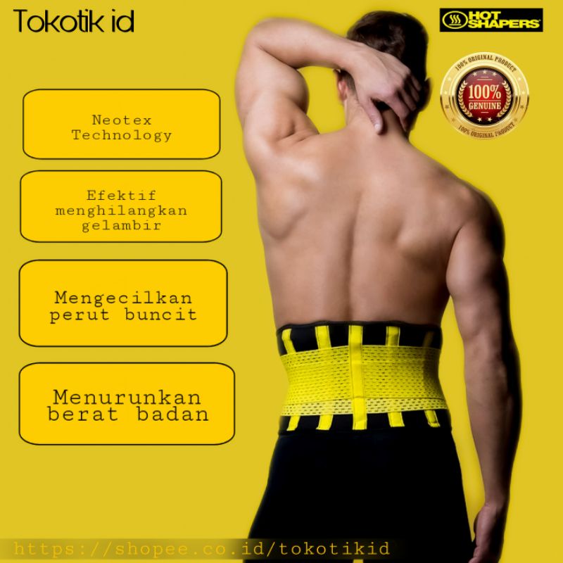 Korset pelangsing perut buncit pria wanita Neotex Hot Belt Power Ori Hot Shapers pembakar lemak