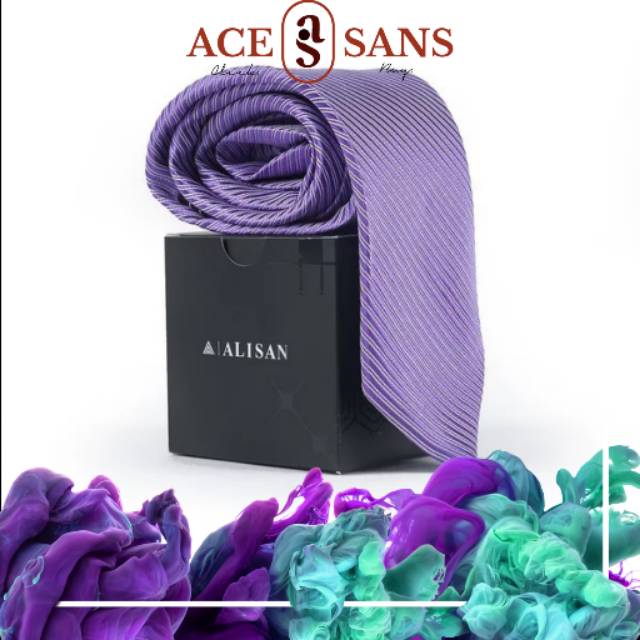 Alisan Dasi Salur Biasa Ungu | Dasi | Dasi Salur | Dasi Ungu | Alisan | Original
