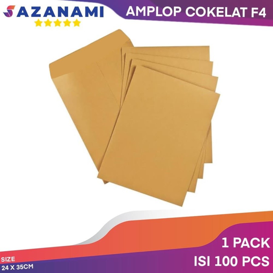 AMPLOP COKLAT F4 FOLIO 24 X 35CM AMPLOP SURAT COKELAT 1 PACK | Shopee