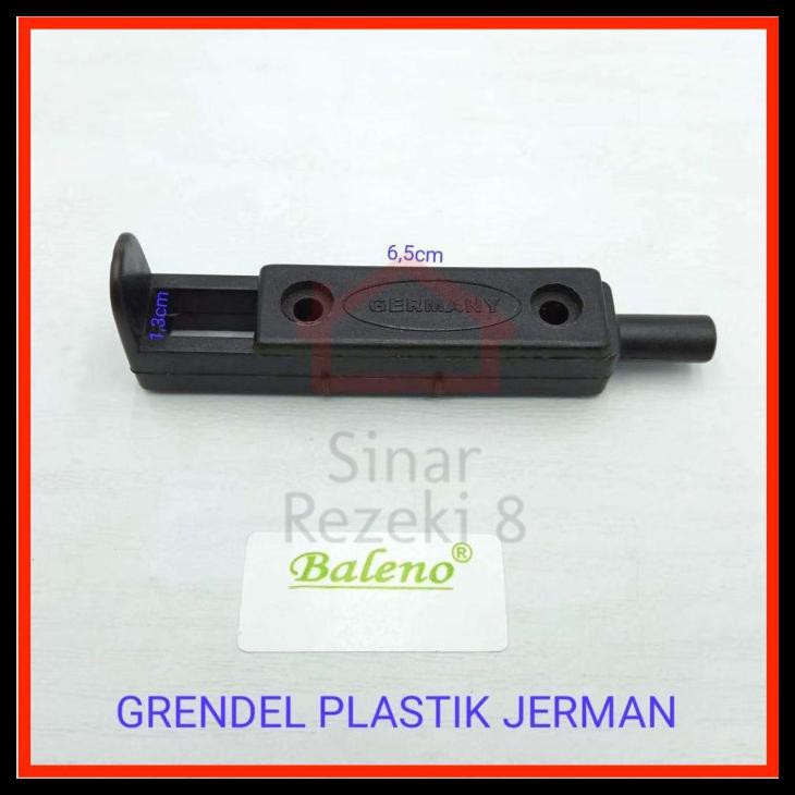 Grendel Plastik Pintu Lemari Jerman Hitam Kunci Pengaman Selot Slot