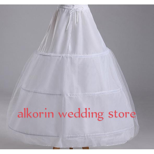 Petikut/peticoat/pengembang gaun pengantin ring 3 dengan plus kain Tile/Perticcoat/Pertikut Pengembang Gaun ring 3 plus tile berkualitas diameter 95 CMPetticoat Ring 3 Murah Meriah Kualitas Baik Rok Pengembang Gaun Wisuda Ujian Pengantin Petikut