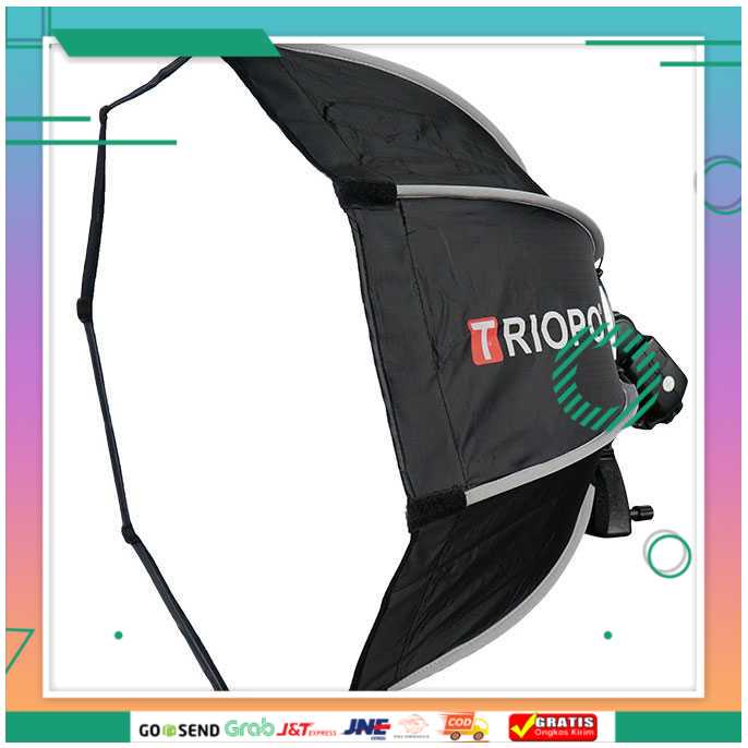 (BISA COD) FTIHSHPTRIOPO Payung Studio Octagonal Softbox Reflektor Flash 65CM - KS65