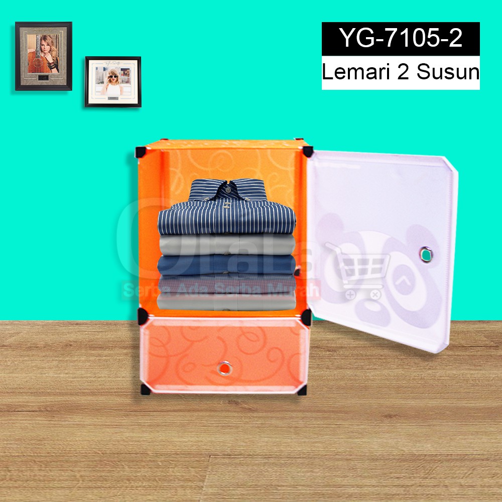 Lemari Karakter 2 susun - Lemari Plasti 2 Susun YG-7105-2