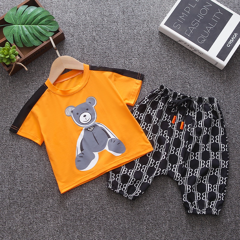 Baju Anak Laki Laki Setelan Kaos dan Celana 2in1 Fashion Anak korean Style Import COKA