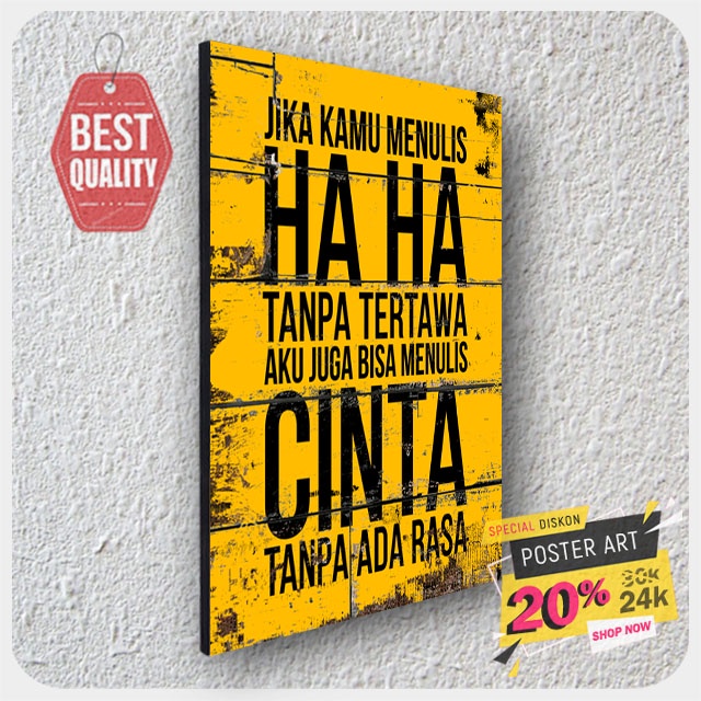 Quotes dinding - Pajangan Poster Motivasi - Dekorasi rumah - hiasan dinding motivasi  - poster quotes - 203024STA