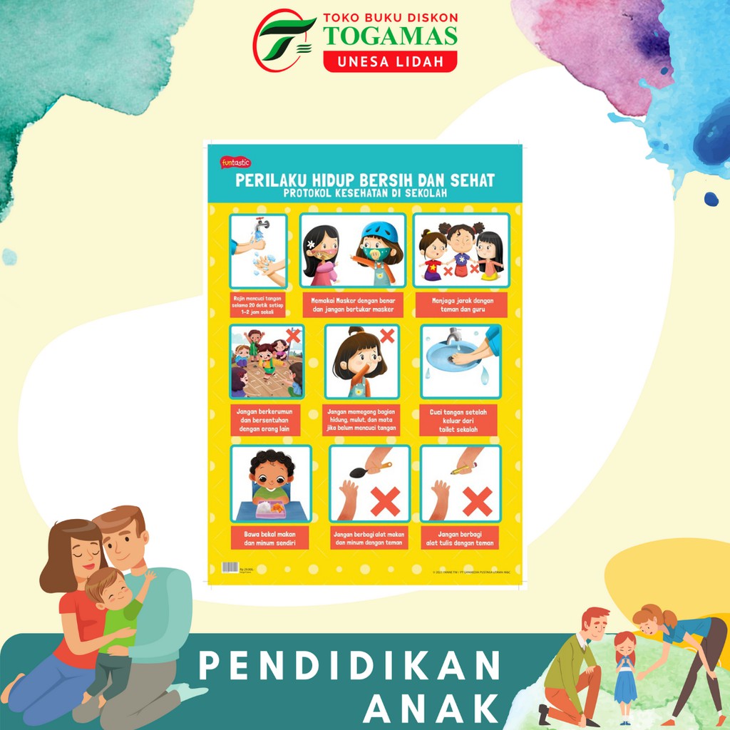 

POSTER PERILAKU HIDUP BERSIH DAN SEHAT - PROTOKOL KESEHATAN DI SEKOLAH