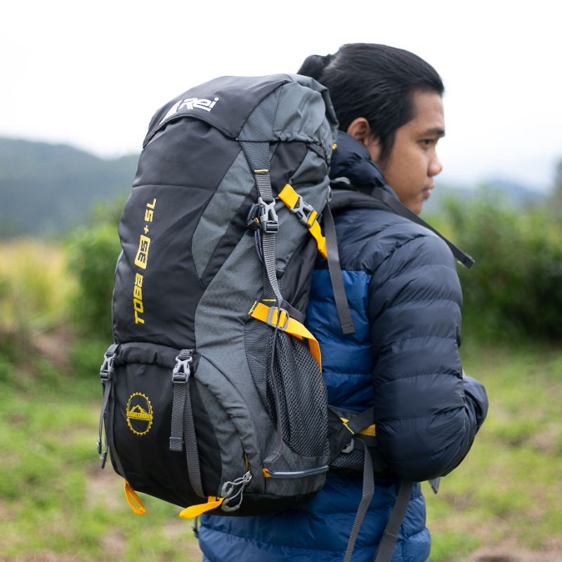 Paket tas gunung keril carrier rei Toba 35 + 5L INCLUDE RAINCOVER - Ransel arei toba 40L - Tas gunung 40l rei toba