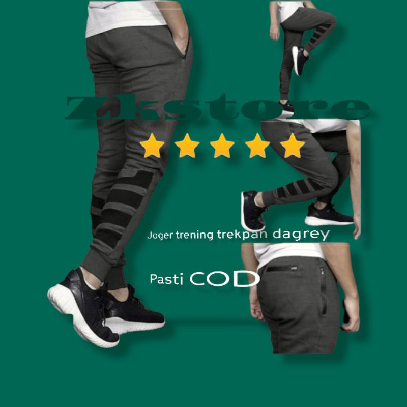 celana panjang peria wanita joger trening